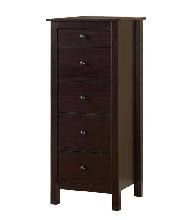 Furniture of America Weller 5 Drawer Accent Chest in Espresso