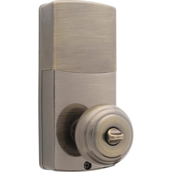 Honeywell 8732101 Electronic Entry Knob Door Lock - Antique Brass
