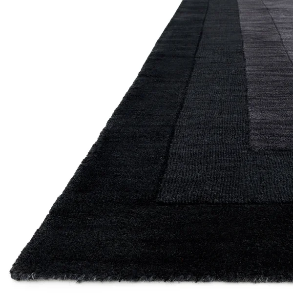Alexander Home Helena Border Hand-Tufted 100% Wool Rug - Teal 5& x 7&6x22