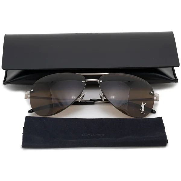 Sunglasses Saint Laurent Classic 11 M- 002 Silver, Brown