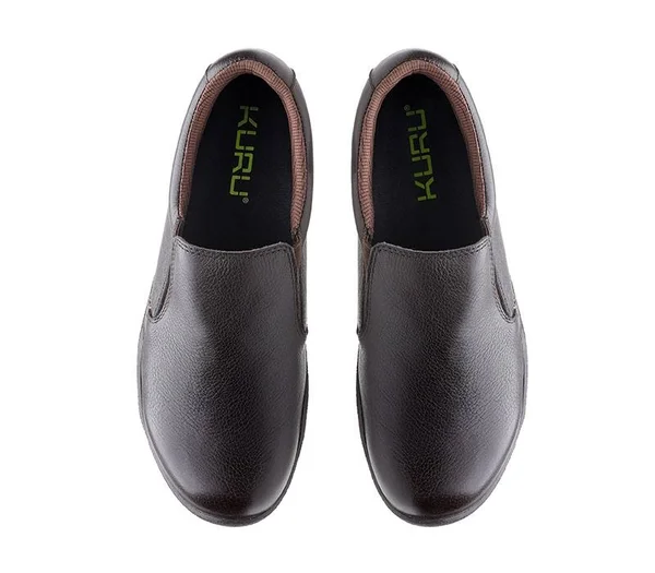 Kuru Footwear Men's Kivi Shoes in Espresso Brown Size 12.5, Leather - Best Shoes for Plantar Fasciitis Heel Pain