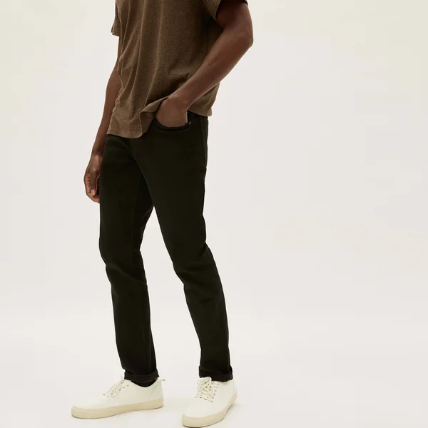 Men's Slim 4-Way Stretch Organic Jean - Uniform by Everlane in Black, Size 32x30