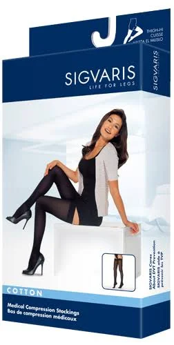 Sigvaris Cotton Women's 20-30 mmHg Thigh High