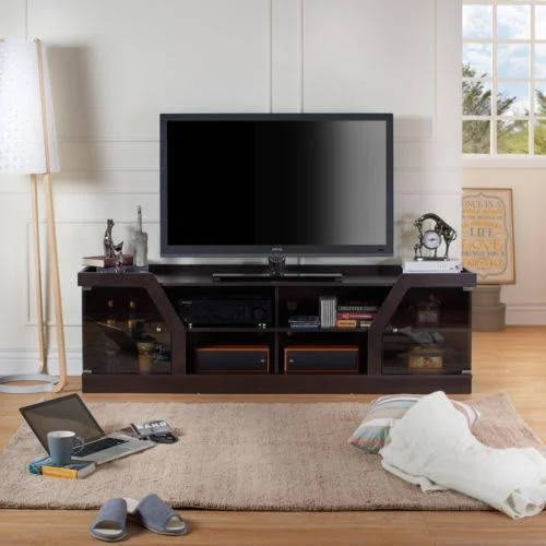 Furniture of America Faullin Contemporary TV Stand, Espresso