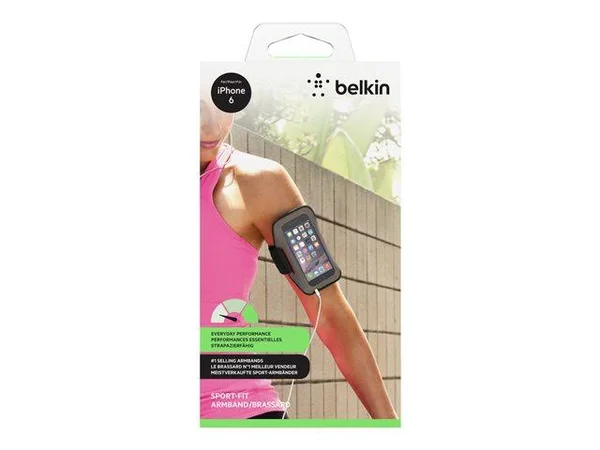 Belkin Sport-Fit Carrying Case (Armband) for iPhone 6 - Gravel
