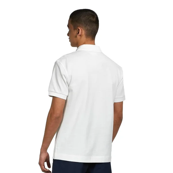 Lacoste Short Sleeved Ribbed Collar Shirt - Flour - S - Men