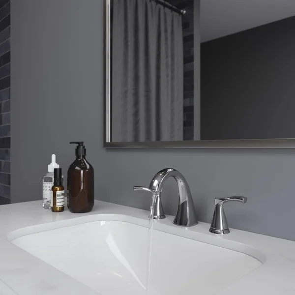 Pfister Masey Polished Chrome 2-Handle Widespread WaterSense Bathroom Sink Faucet with Drain, LF-049-MCCC