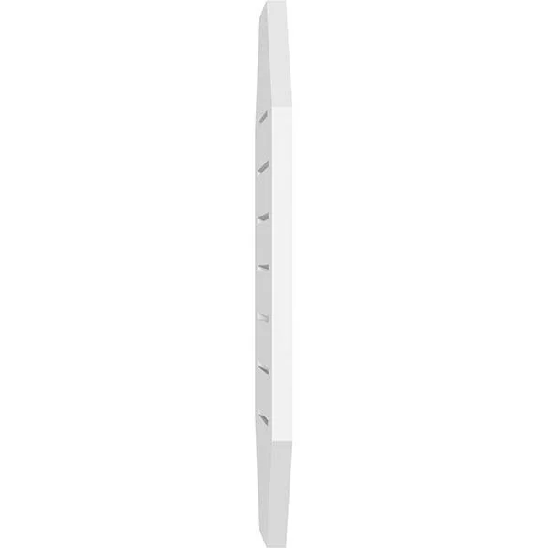 Ekena Millwork GVPOV22X4201SF 22x22W x 42x22H Vertical Elongated Octagon Surface Mount PVC Gable Vent: Functional - w/ 3-1/2x22W
