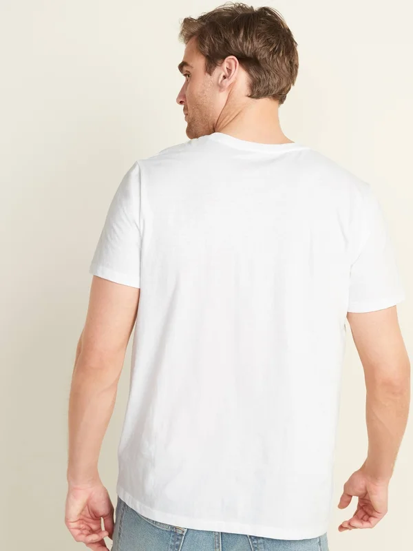 Old Navy Men's Soft-Washed Crew-Neck T-Shirt 5-Pack - Bright White - Tall Size XXXL