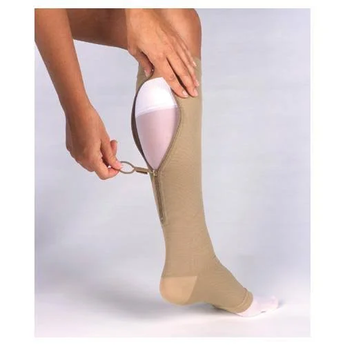 Jobst Ulcercare w/ Zipper - Beige, XXX-Large, Left