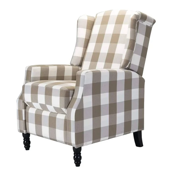 Jayden Creation Celia Black Wing Back Manual Recliner