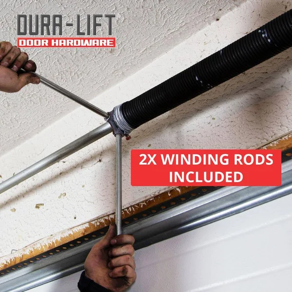 Dura-lift .207 x 1.75 inch x 23 inch Torsion Garage Door Spring (Yellow - Left Wound), Size: 1.75 Inner Diameter