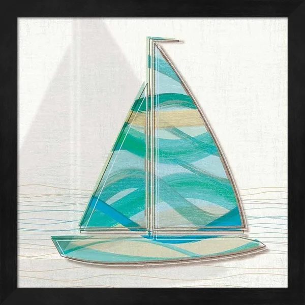 Great Art Now Smooth Sailing by Tandi Venter - 2 Piece Framed Art Set Each 13 inchw x 13 inchh, Size: 13 x 13, Blue
