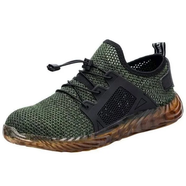 Defender Invincible Shoes Kevlar Sole Steel Toe Construction Sneakers Puncture Resistant Hard Toe - Emerald, Mens 9.5