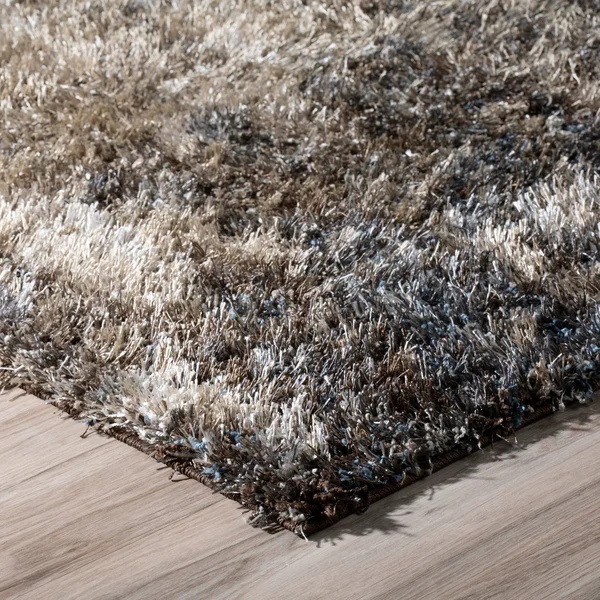 Addison Borealis Casual Plush Shag Blue Area Rug - Size: 5&3 inchx7&7 inch