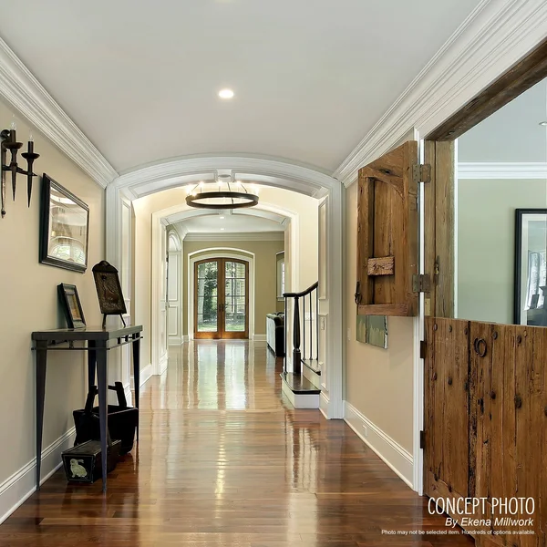 Ekena Millwork MLD02X02X03ADMA Andrea Rope Carved Wood Crown MOULDING, 2 1/4x22H x 2 3/8x22P x 3 1/4x22F, Maple