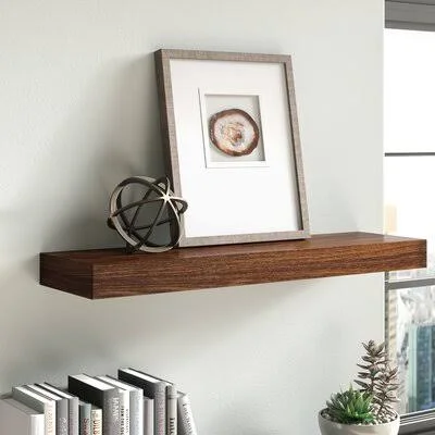 Tedeschi Pine Floating Shelf Trent Austin Design Size: 2.75x22 H x 24x22 W x 10x22 D