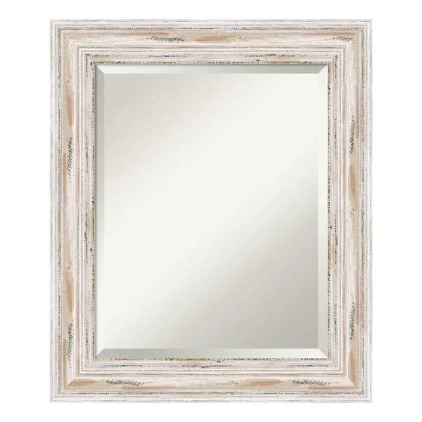 Amanti Art Bathroom Wall Mirror - Alexandria White Wash