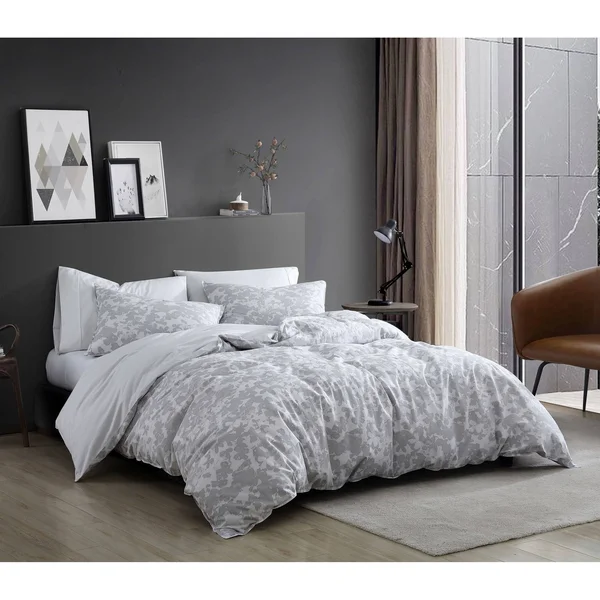 Kenneth Cole New York Merrion Comforter Set - Cotton, LT Grey, King