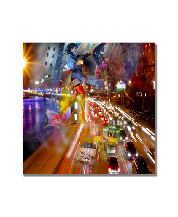 Trademark Fine Art 'Traffic' Canvas Art - Multicolor