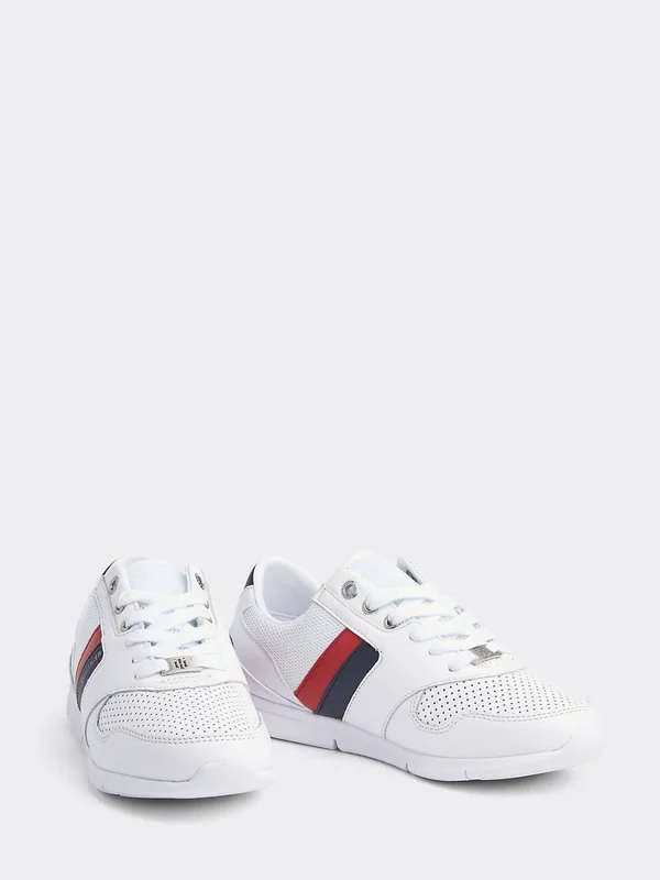 Tommy Hilfiger Lightweight Womens White Leather Trainers