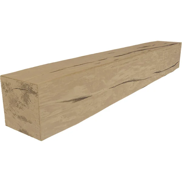 Ekena Millwork MANURW04X08X36PP 4x22H x 8x22D x 36x22W Riverwood Faux Wood Fireplace Mantel - Natural Pine