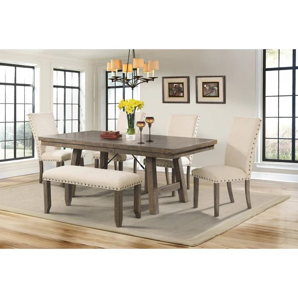 Picket House Furnishings Dex Dining Bench - Brown, 40" x 17" x 19"