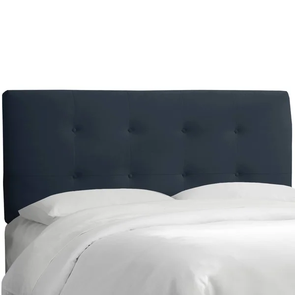 King Dolce Headboard Navy Velvet - Skyline Furniture