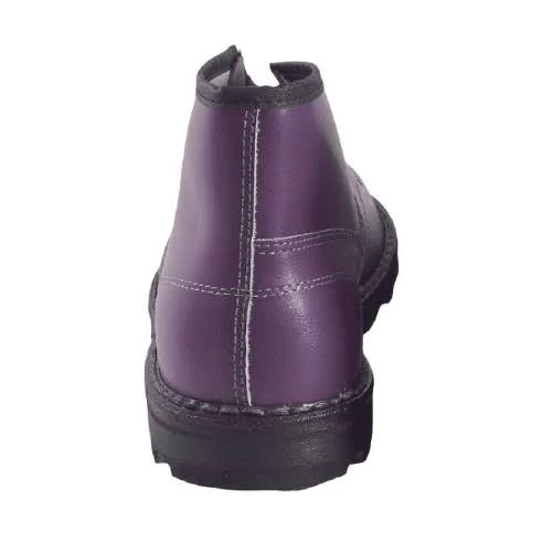 Grafters Mens Original Coated Leather Retro Monkey Boots - Wine - 8 US
