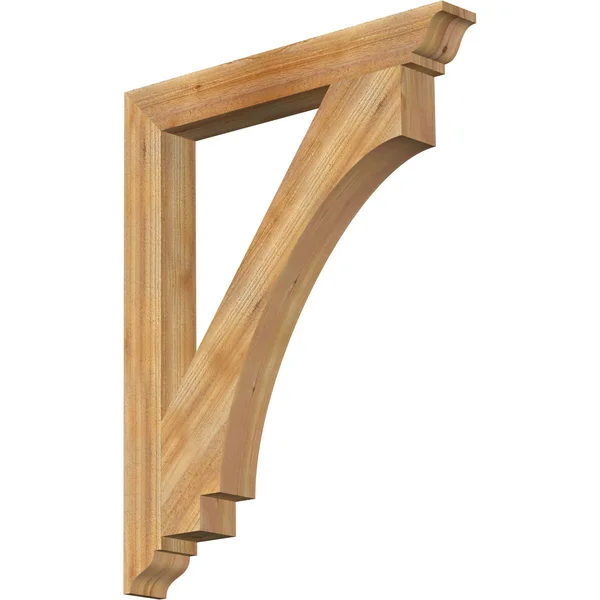 Ekena Millwork 4x22W x 32x22D x 40x22H Imperial Traditional Rough Sawn BRACKET, Western Red Cedar