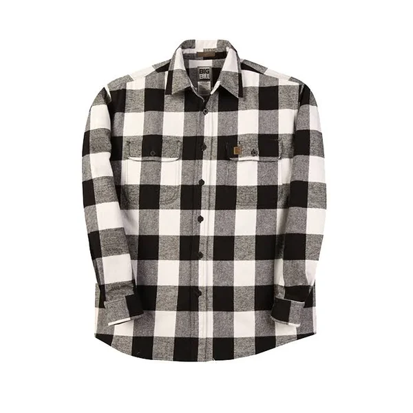Big Bill Men's Flannel Work Shirt, 121, White