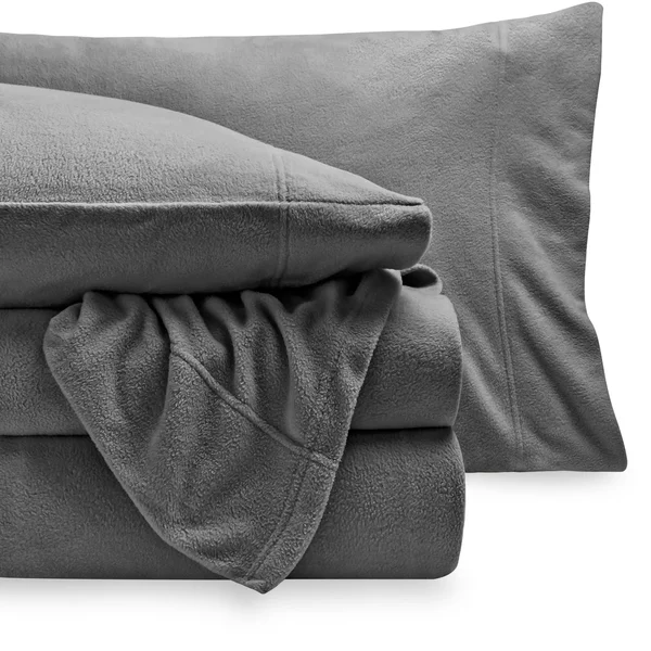 Bare Home Polar Fleece Sheet Set - Grey - Full XL