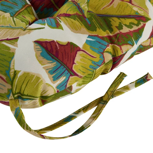 Set of 2 Palm Leaves Multi Outdoor Seat/Back Chair Cushions - Kensington Garden
