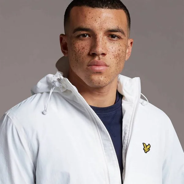Lyle and Scott Zip Through Hooded Jacket, White