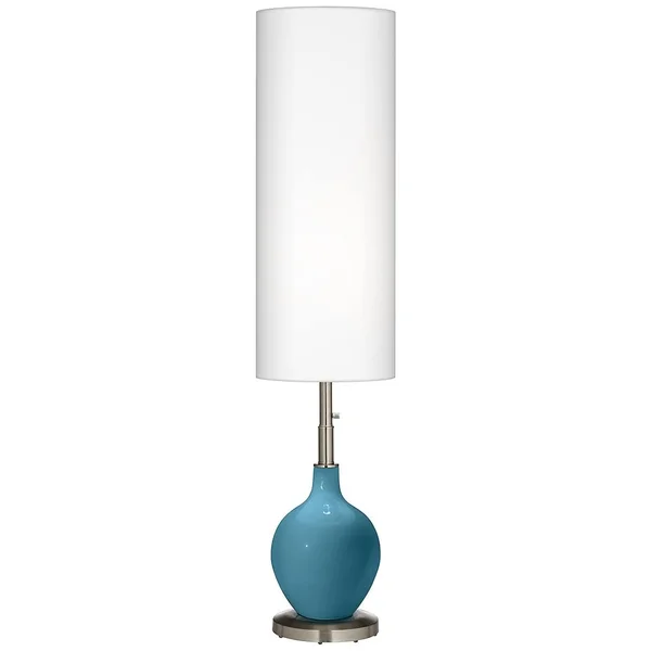 Color + Plus Great Falls Ovo Floor Lamp - Blue
