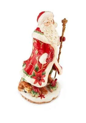 Fitz and Floyd Cardinal Christmas Santa Figurine