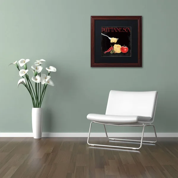 Trademark Fine Art Italian Cuisine I by Marco Fabiano Framed Graphic Art Size: 16x22 H x 16x22 W x 0.5x22 D - Matte Colour: Black