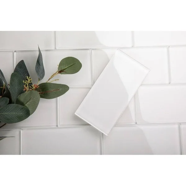 Giorbello Alabaster 3x6 Glass Subway Tile - Case of 5 Sq. ft.