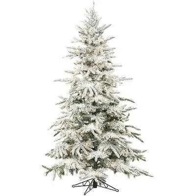 Flocked Mountain 9& White Pine Artificial Christmas Tree The Holiday Aisle Size: 7.5&