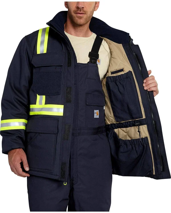 Carhartt Men's Dark Navy Flame-Resistant Extremes Arctic Coat