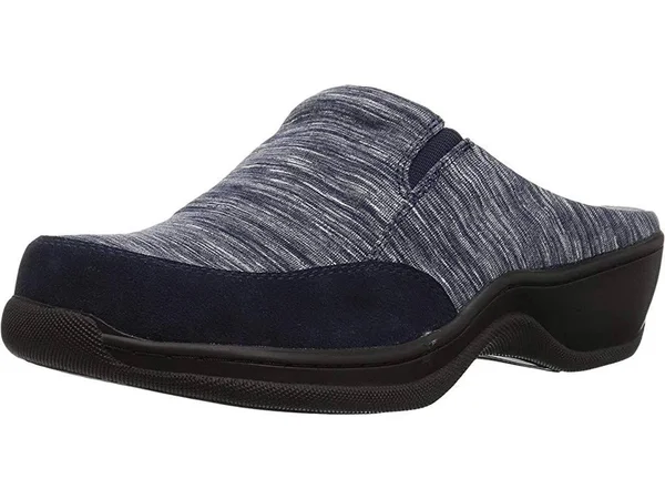 SoftWalk Women's Alcon Clog, Size: 6.5, Dark Navy Textile