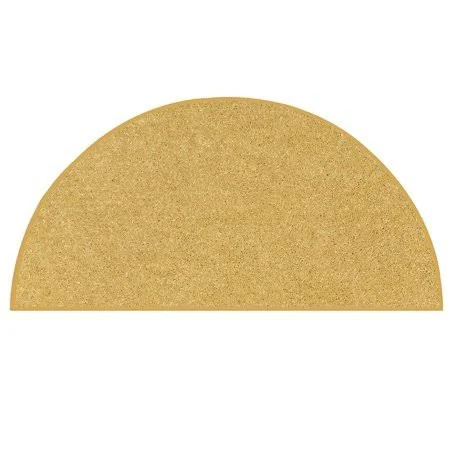 Ambiant Pet Friendly Solid Color Area Rugs Yellow - 36 inchx72 inch Half Round