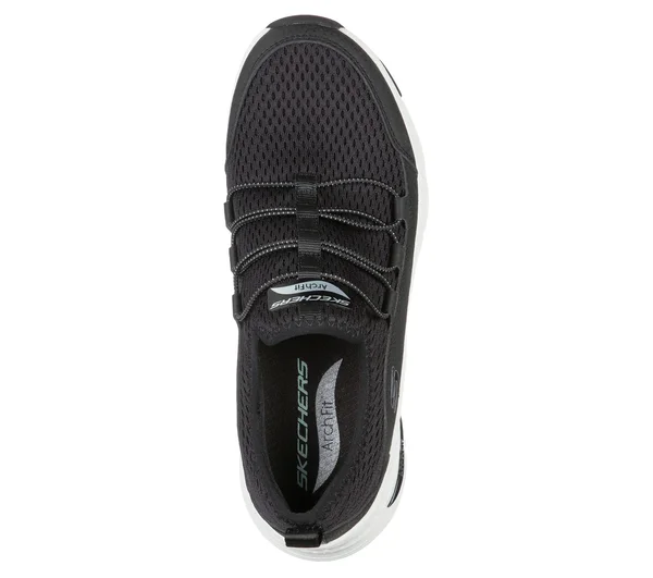Skechers Women's Arch Fit Lucky Thoughts Sneaker - Black/White