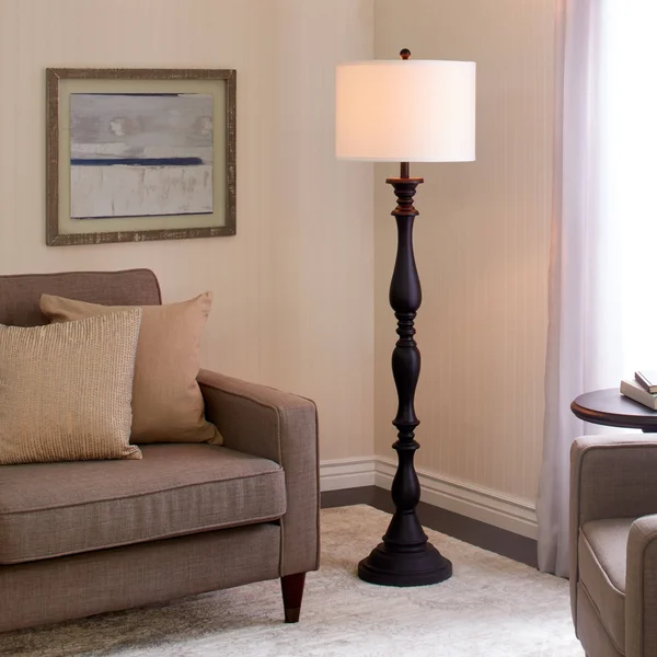 Abbyson Denver Floor Lamp in Espresso