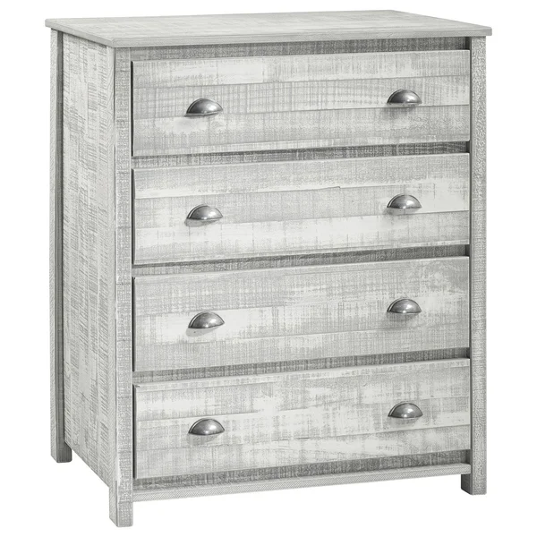Alaterre Furniture Rustic 4-Drawer Chest - Rustic Gray