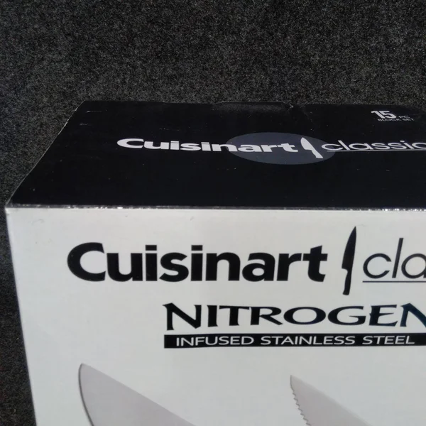 Cuisinart Triple Rivet 15-Piece Rotating Knife Block Set in Acacia