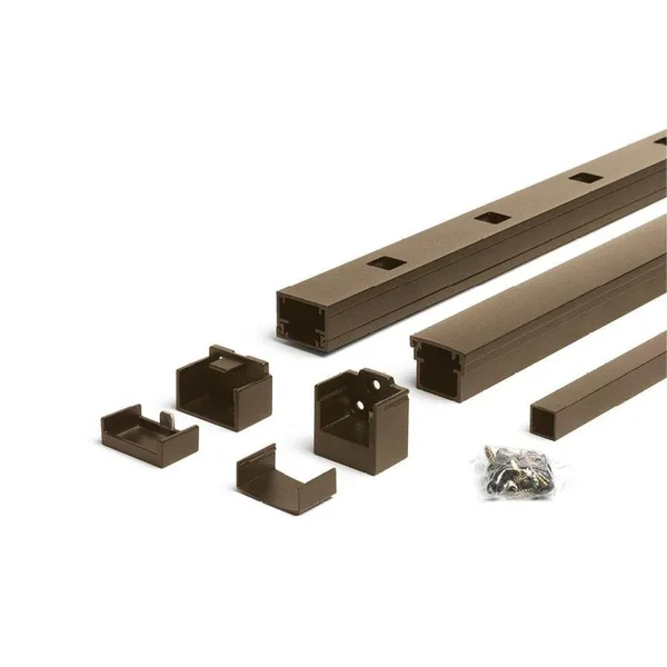 Trex Signature Aluminum Rail Kit with Square Balusters - 6& x 36x22 - Stair - Bronze 780313
