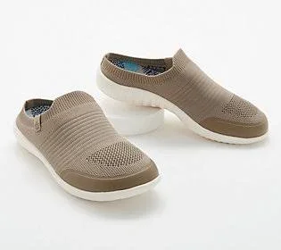 Spenco Orthotic Blissful Slide Memory Foam Slip Ons - Size 6 Medium, Light Taupe