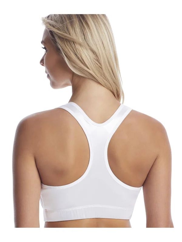 Enell Women's High Impact Racerback Sports Bra - Size 5, White
