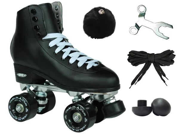Epic Classic Black Quad Roller Skates - Size: 8
